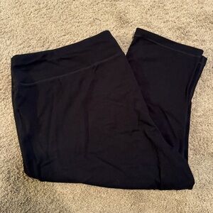 Black Plus Size 3XL Athletic Works Yoga Capri Pants